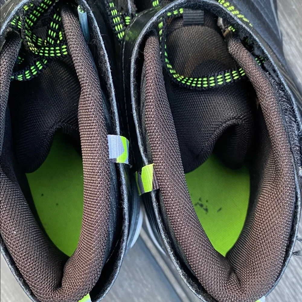Under Armour Black and Lime High-Top Baseball Cleats Men  Size 12
